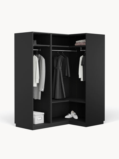 Simone Corner Wardrobe, Modular, in Various Sizes, 165 cm Wide