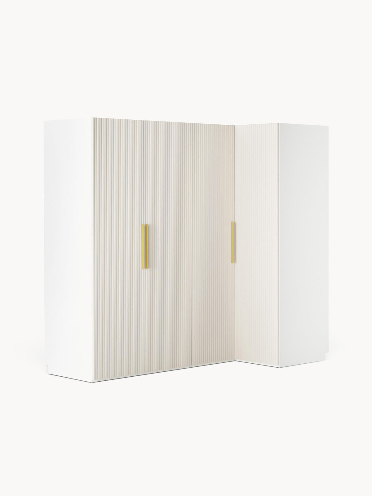 Simone Corner Wardrobe, Modular, in Various Sizes, 215 cm Wide