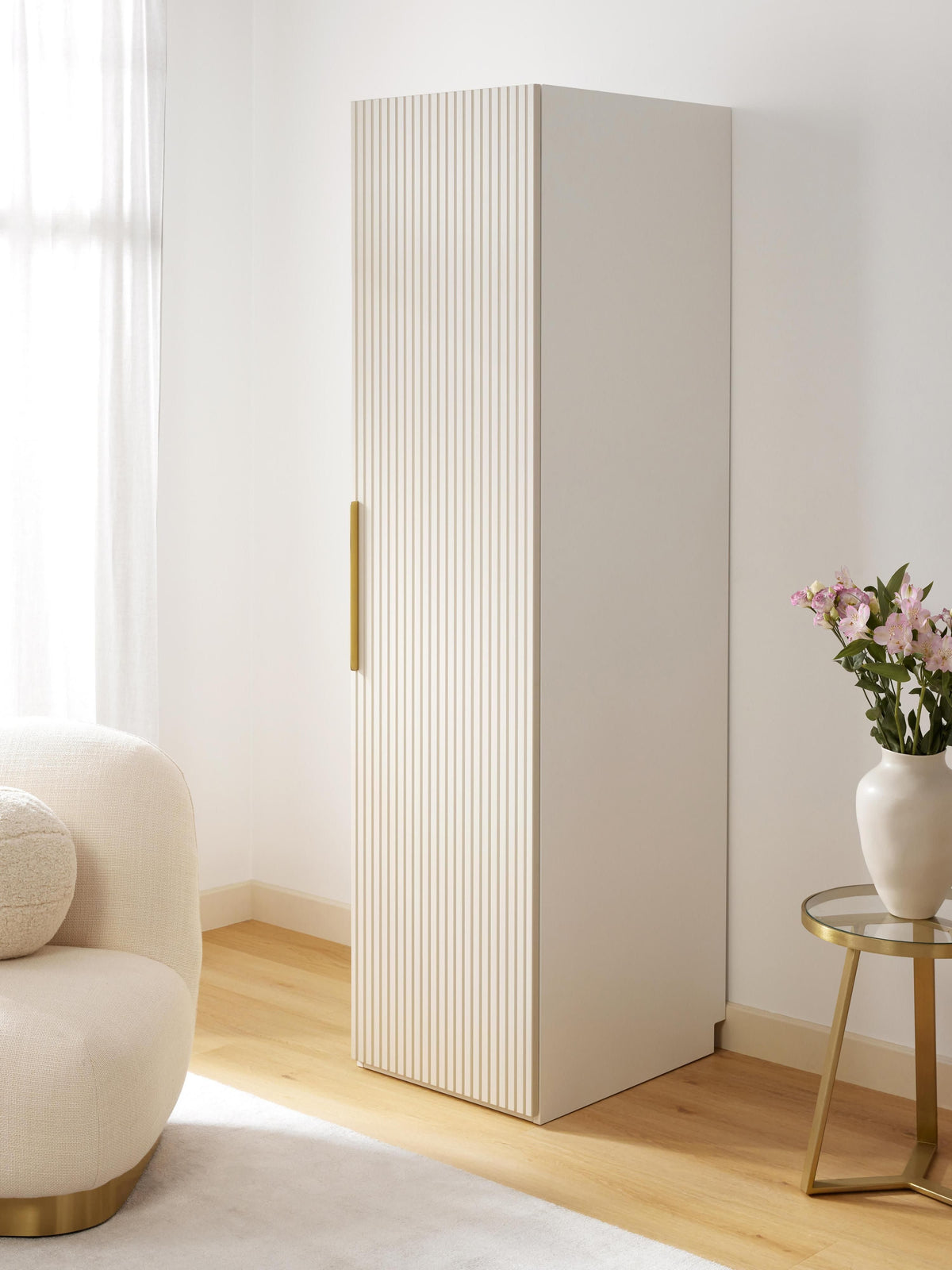 Simone Modular Wardrobe, Hinged-Door, 50 cm Wide, in Various Sizes