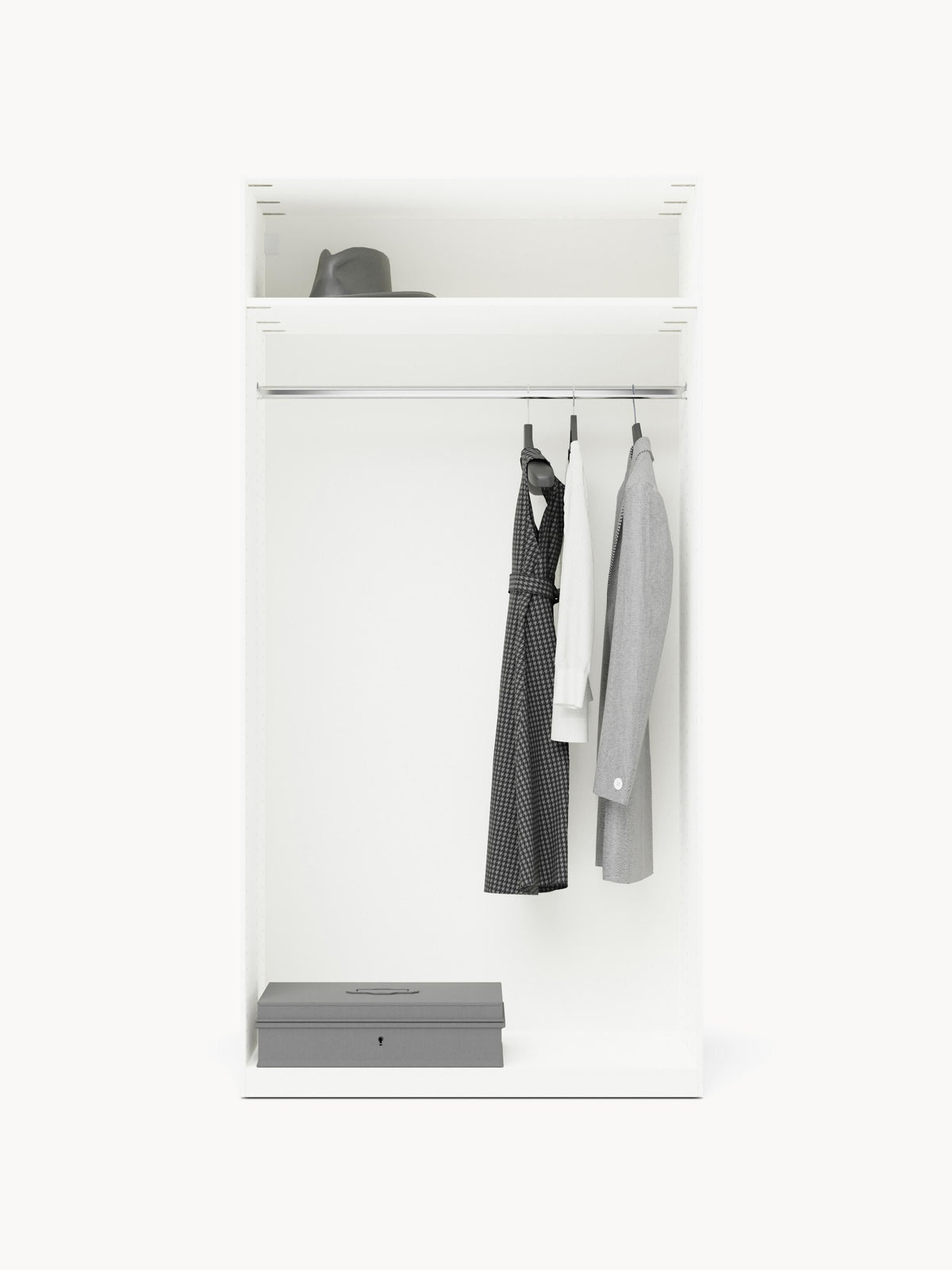 Simone Modular Wardrobe with Hinged Doors, 100 cm Wide, in Various Sizes