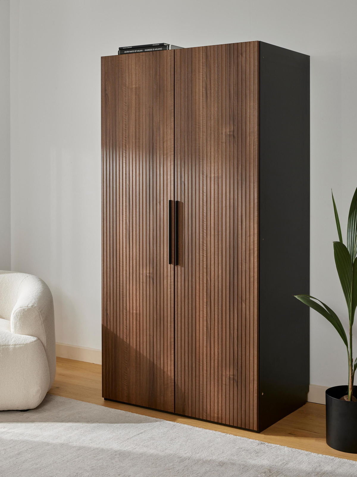 Simone Modular Wardrobe with Hinged Doors, 100 cm Wide, in Various Sizes