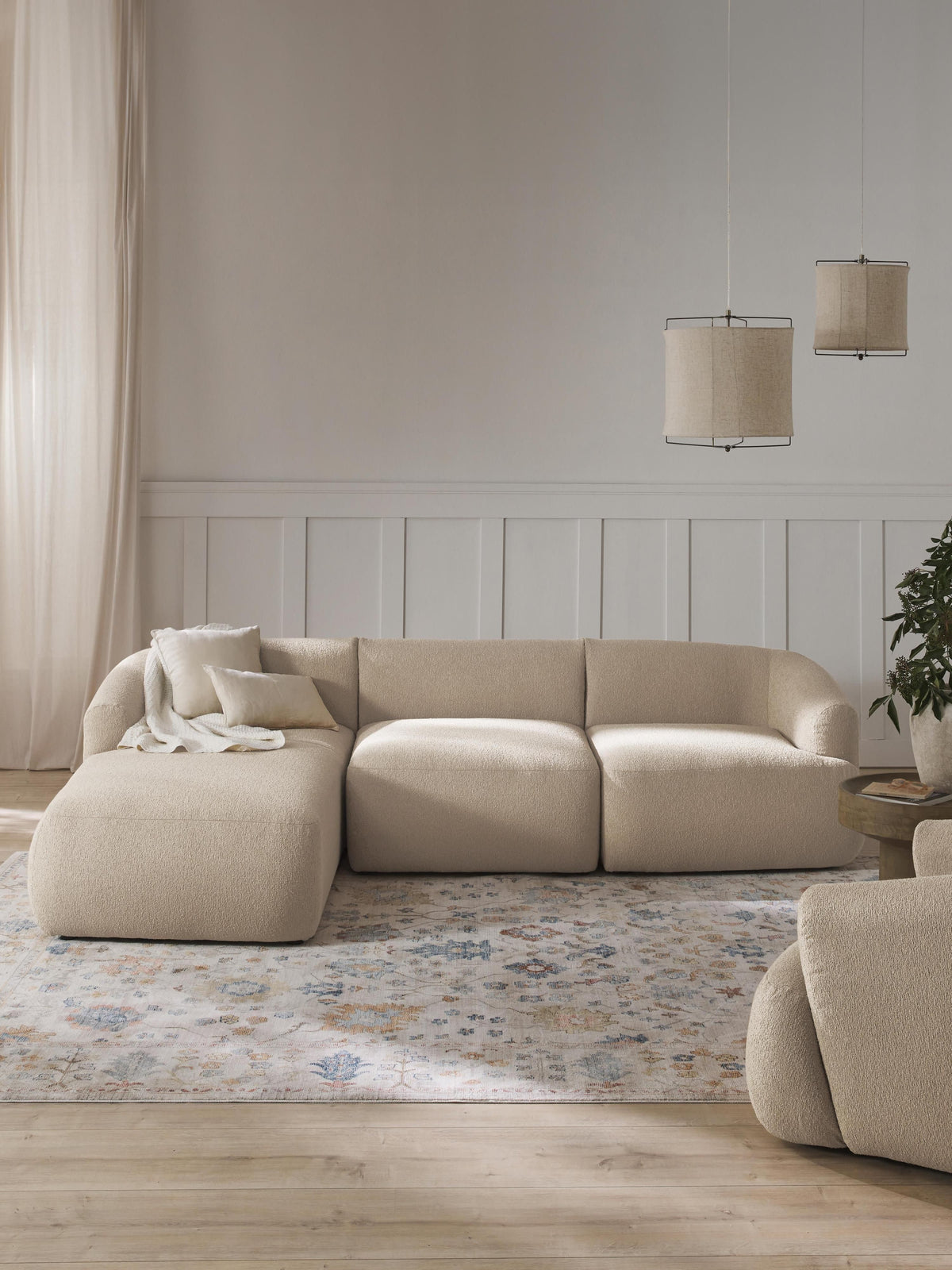 Sofia Modular Bouclé Corner Settee (3-Seater)