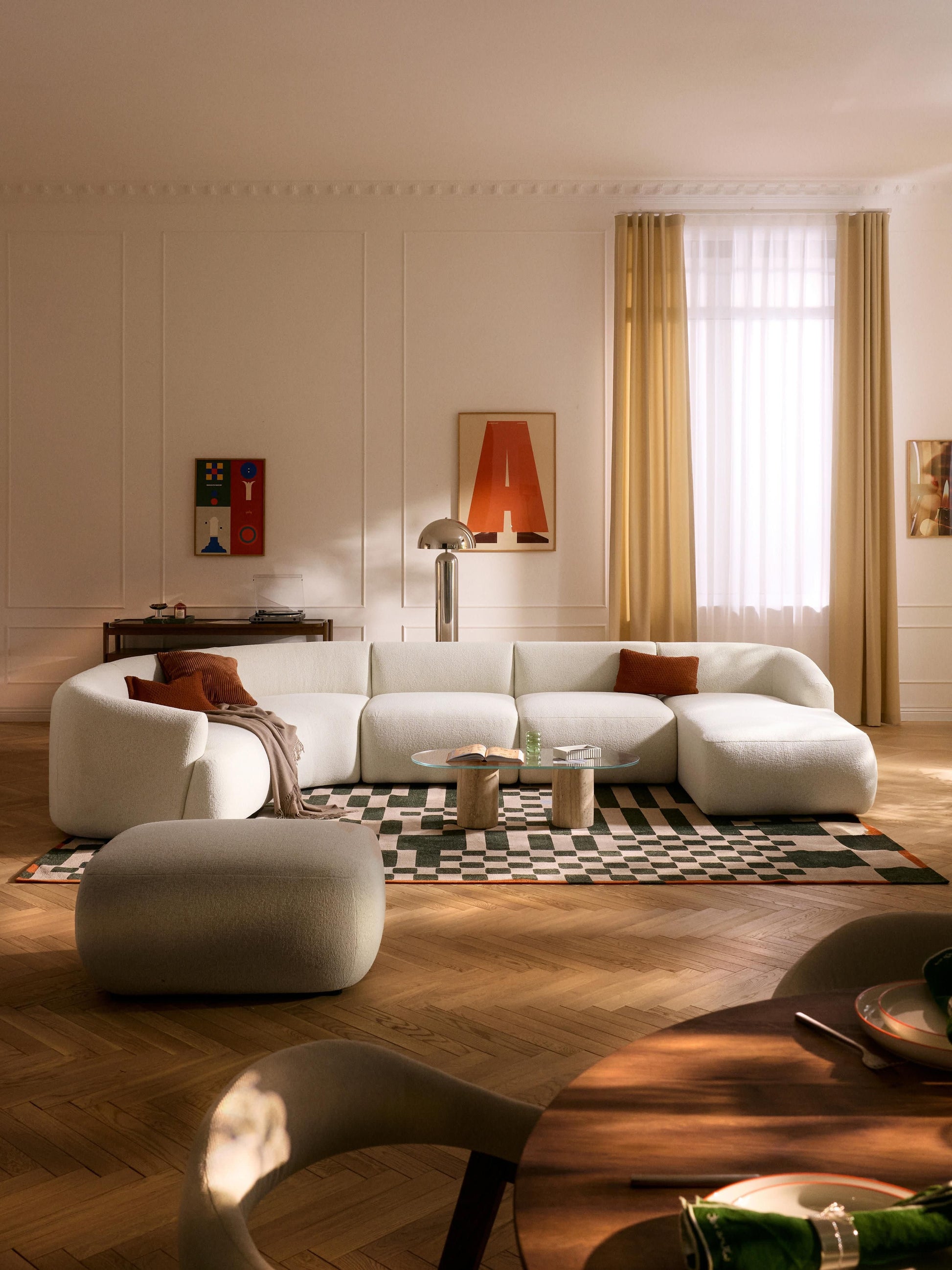 Sofia Modular Bouclé XL Settee