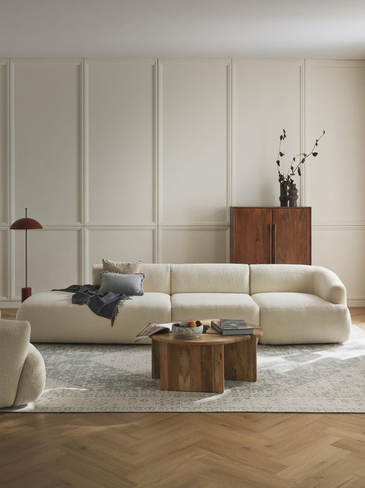 Sofia Modular Teddy Footstool (3-Seater)
