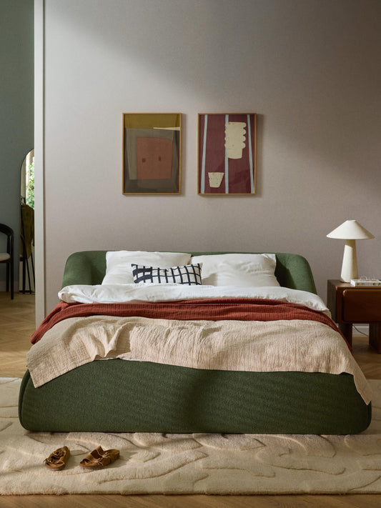 Sofia Upholstered Bed with Bouclé Cover