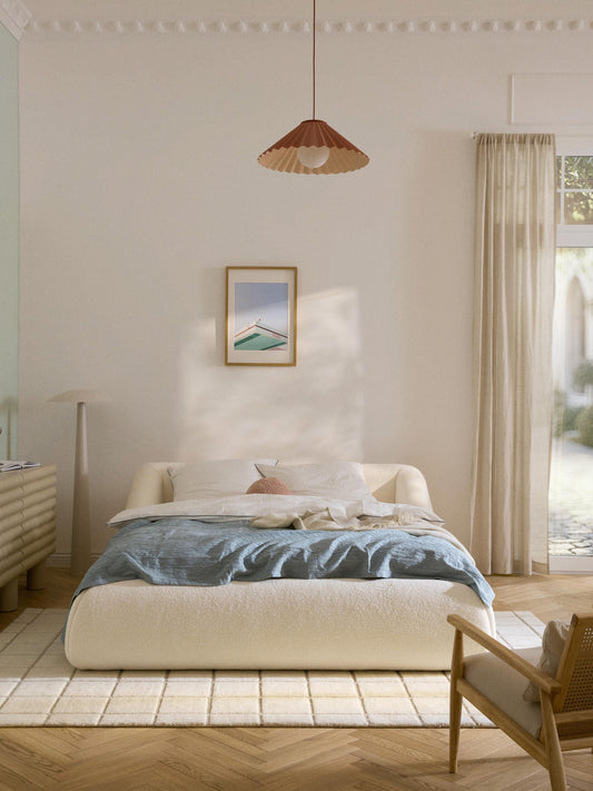 Sofia Upholstered Bed with Teddy Cover
