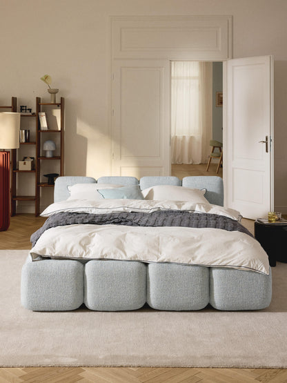 Tayla Upholstered Bed with Bouclé Cover