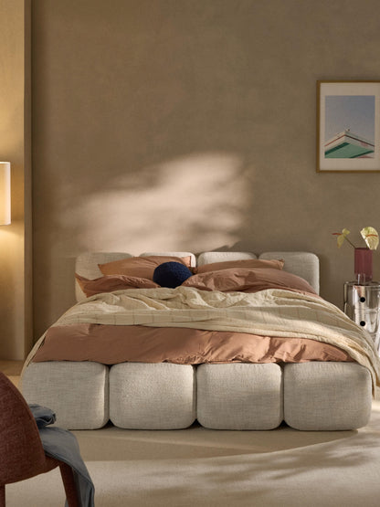 Tayla Upholstered Bed with Bouclé Cover