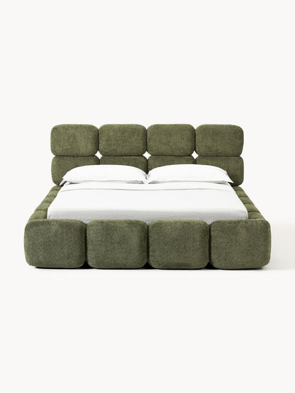 Tayla Upholstered Bed with Teddy Bouclé Cover
