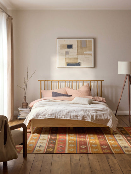 Windsor Wood Bed with Pine Headboard