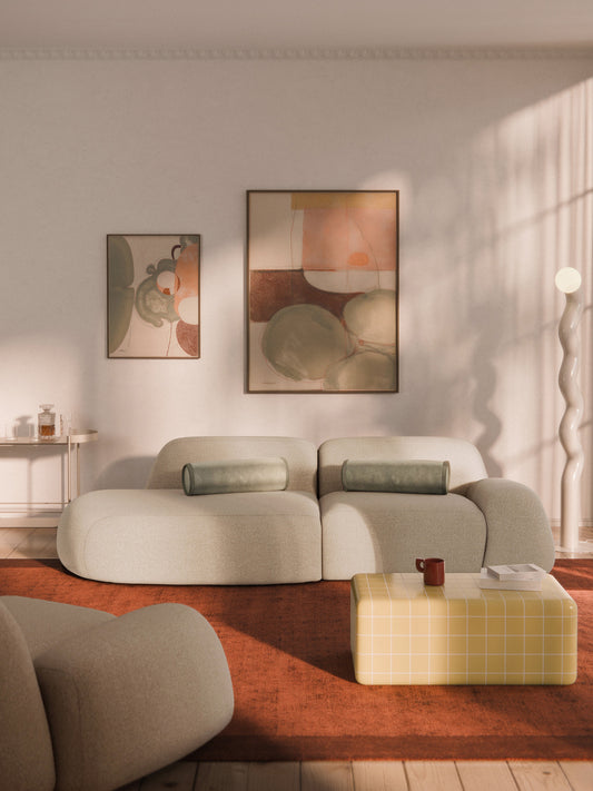 Wolke 3-Seater Bouclé Chaise, Modular