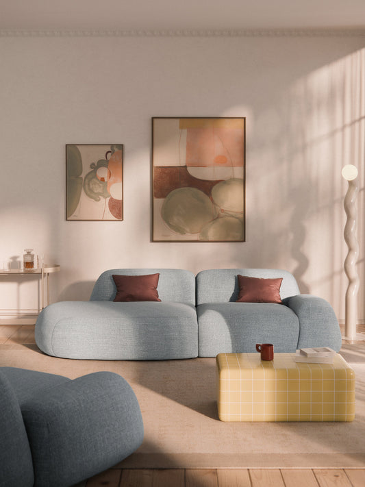 Wolke 3-Seater Bouclé Chaise, Modular
