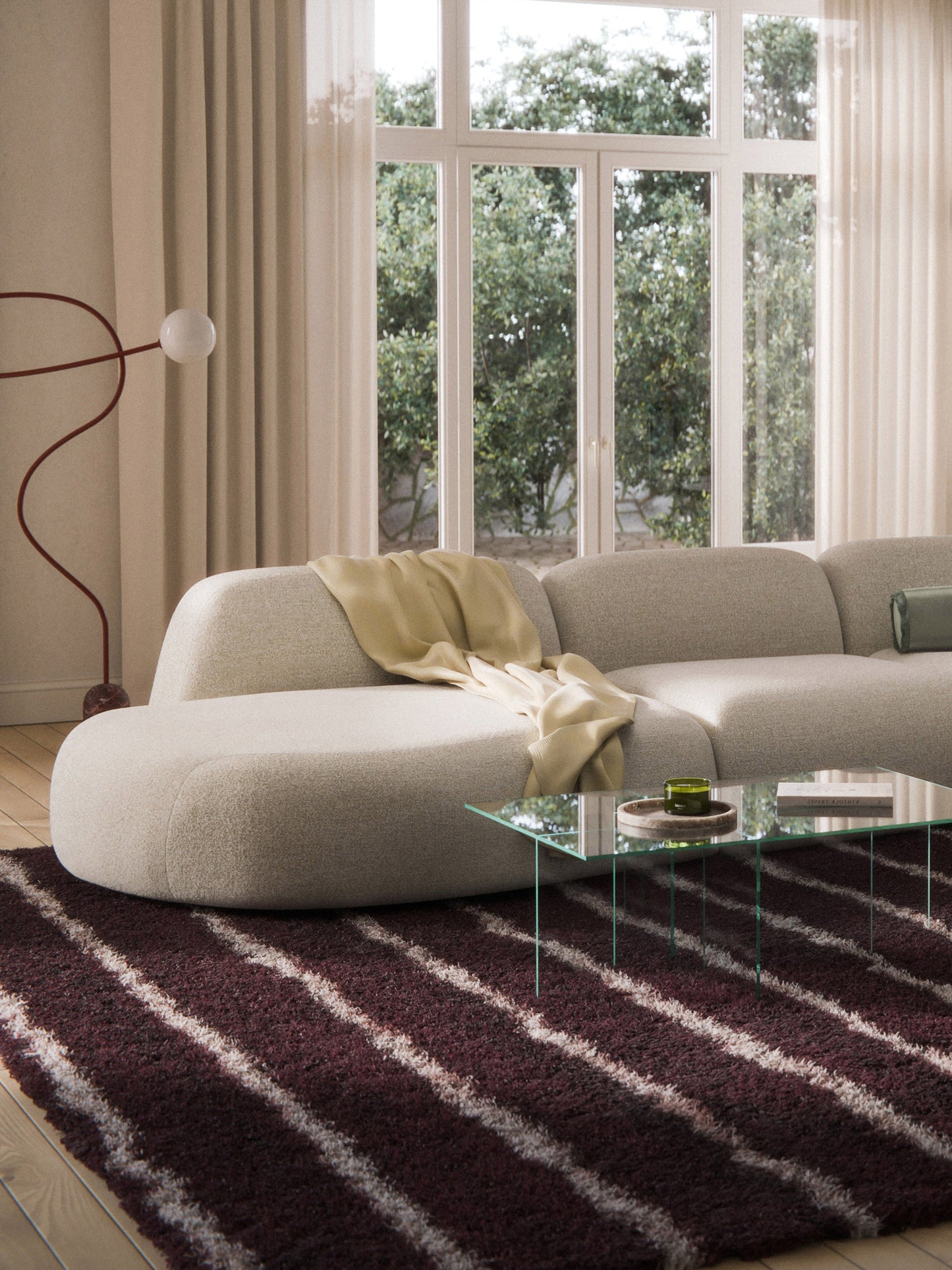Wolke Bouclé Chaise Section