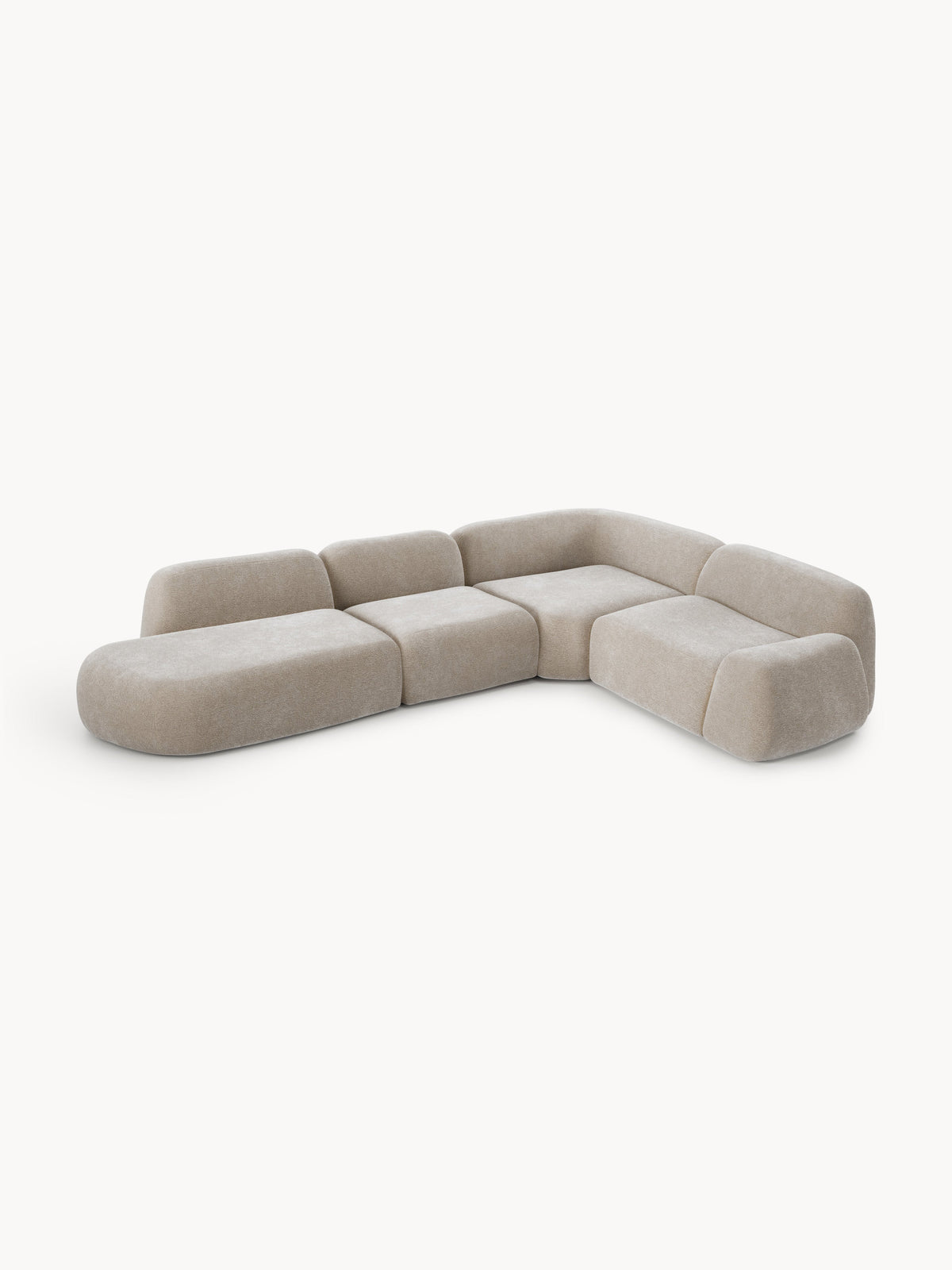 Wolke Corner Sofa with Chaise Longue, Modular, XL