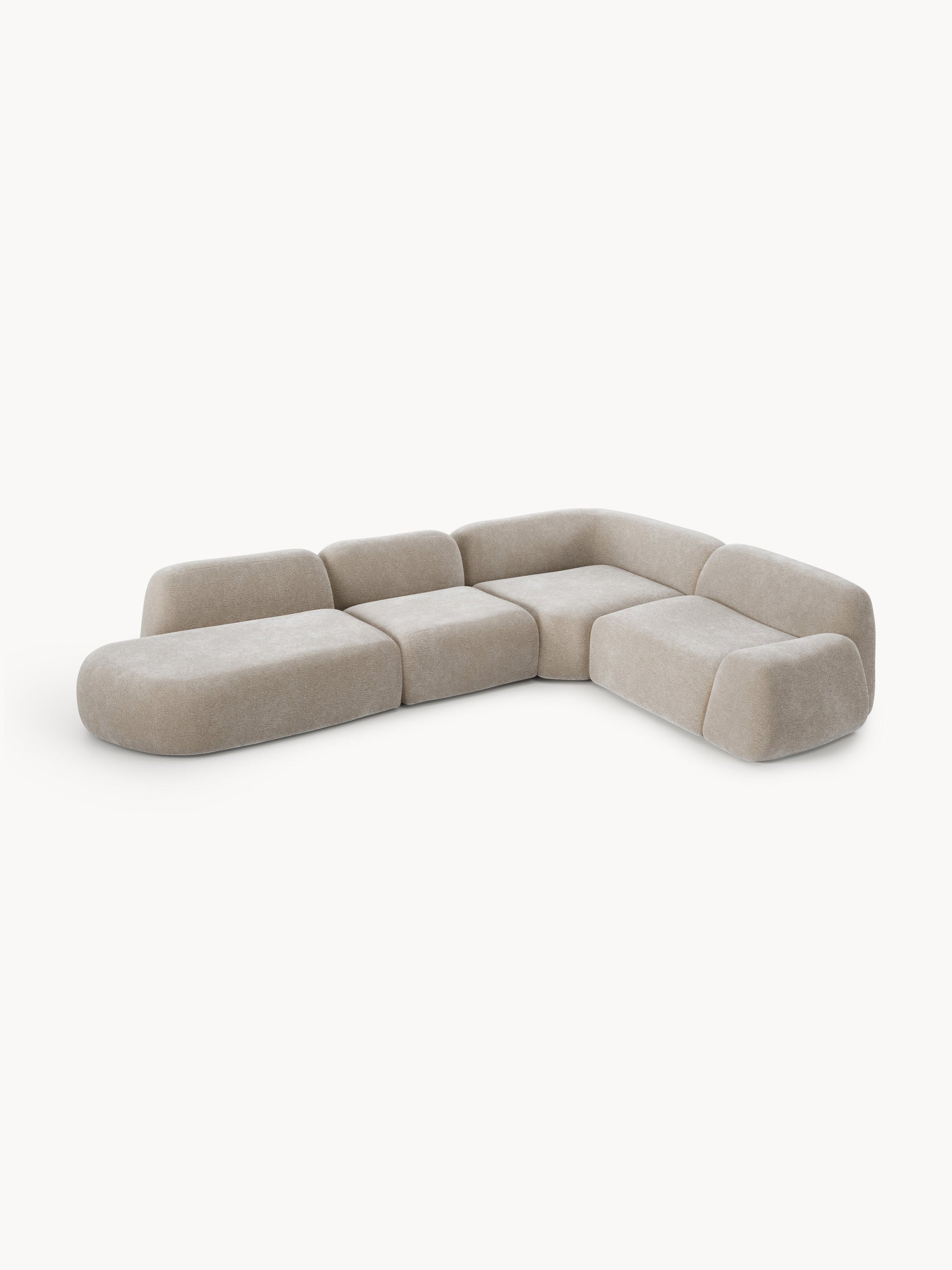 Wolke Corner Sofa with Chaise Longue, Modular, XL