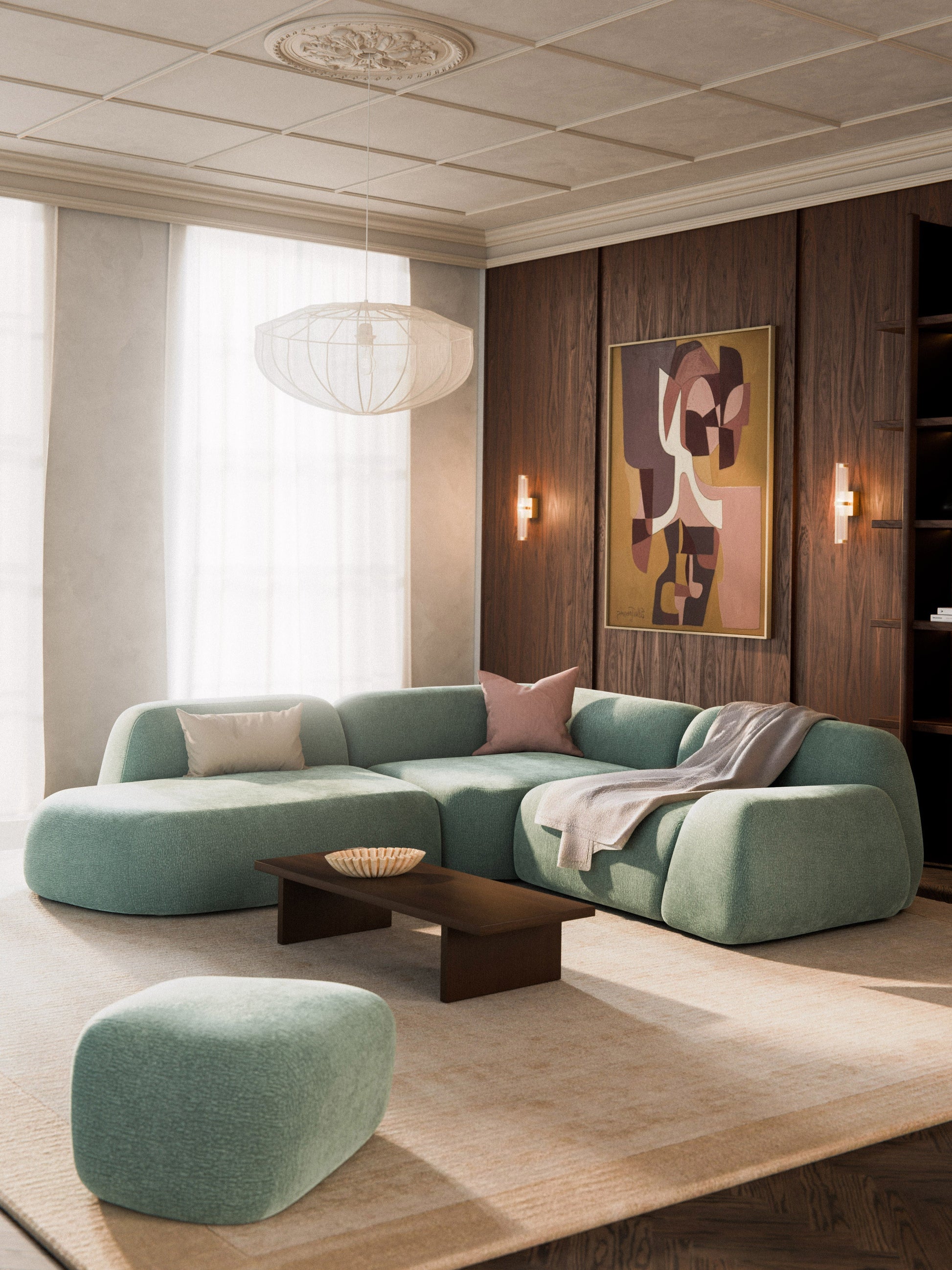 Wolke Modular Corner Settee with Chaise Longue (4-Seater)