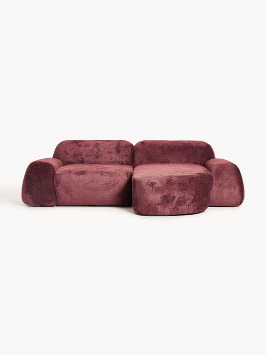 Wolke Modular Corner Sofa with Teddy Bouclé Cover (3-Seater)