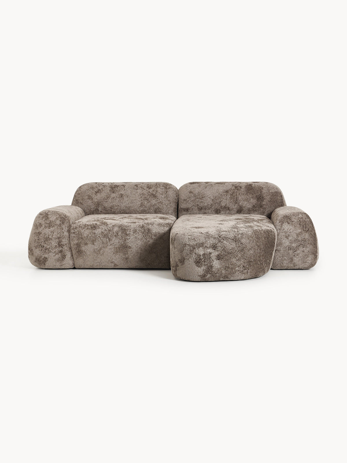 Wolke Modular Corner Sofa with Teddy Bouclé Cover (3-Seater)