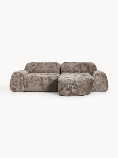 Wolke Modular Corner Sofa with Teddy Bouclé Cover (3-Seater)
