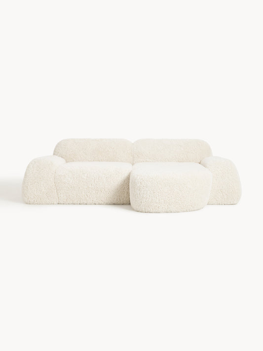 Wolke Modular Corner Sofa with Teddy Cover (3-Seater)