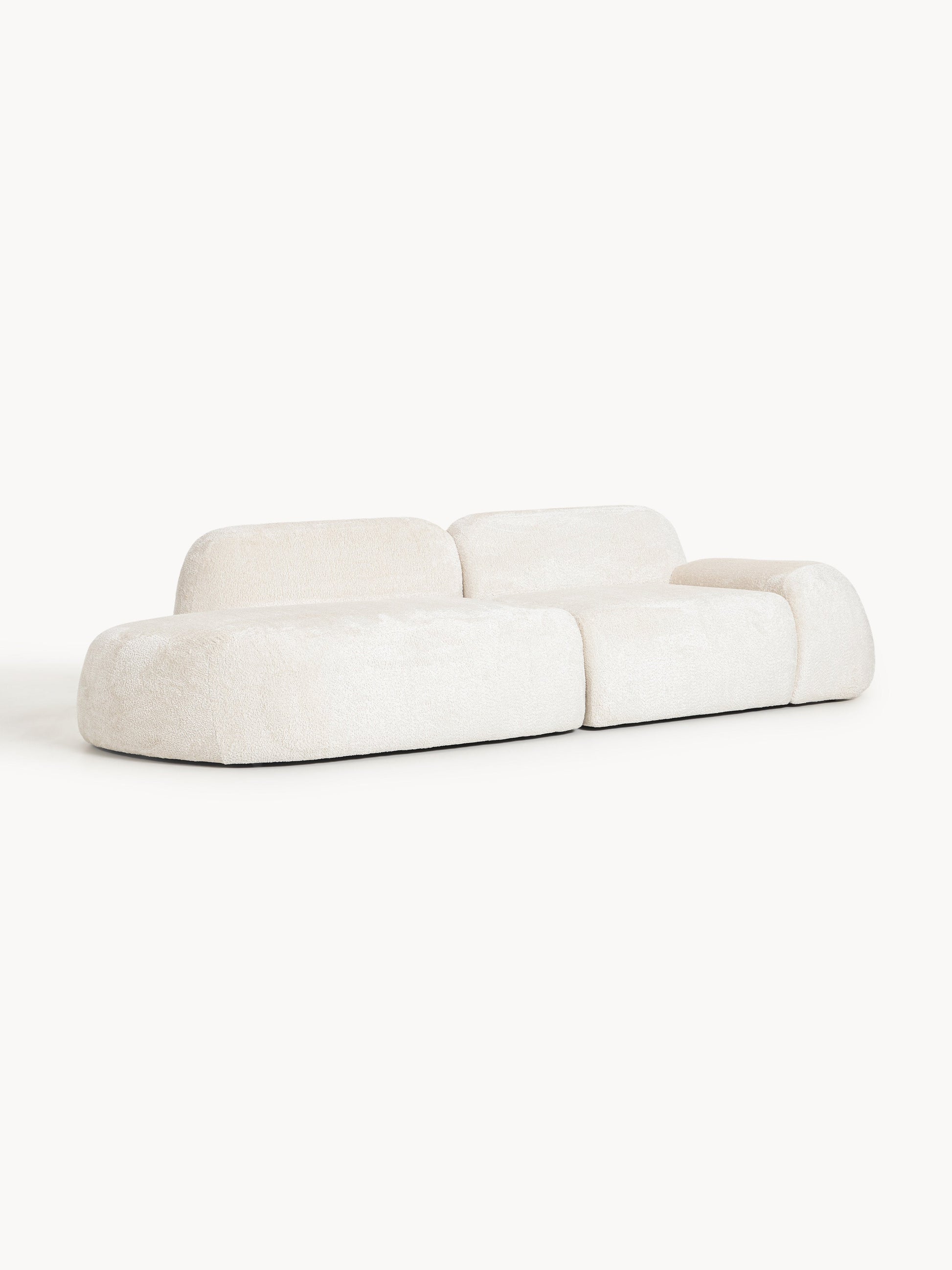 Wolke Modular Teddy Bouclé Chaise Longue (3-Seater)