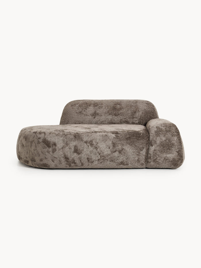 Wolke Teddy Bouclé Settee with Chaise Longue (2-Seater)