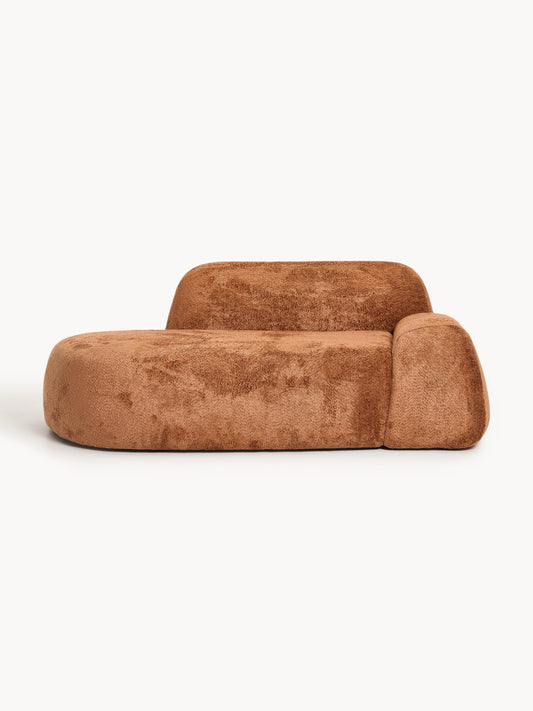 Wolke Teddy Bouclé Settee with Chaise Longue (2-Seater)
