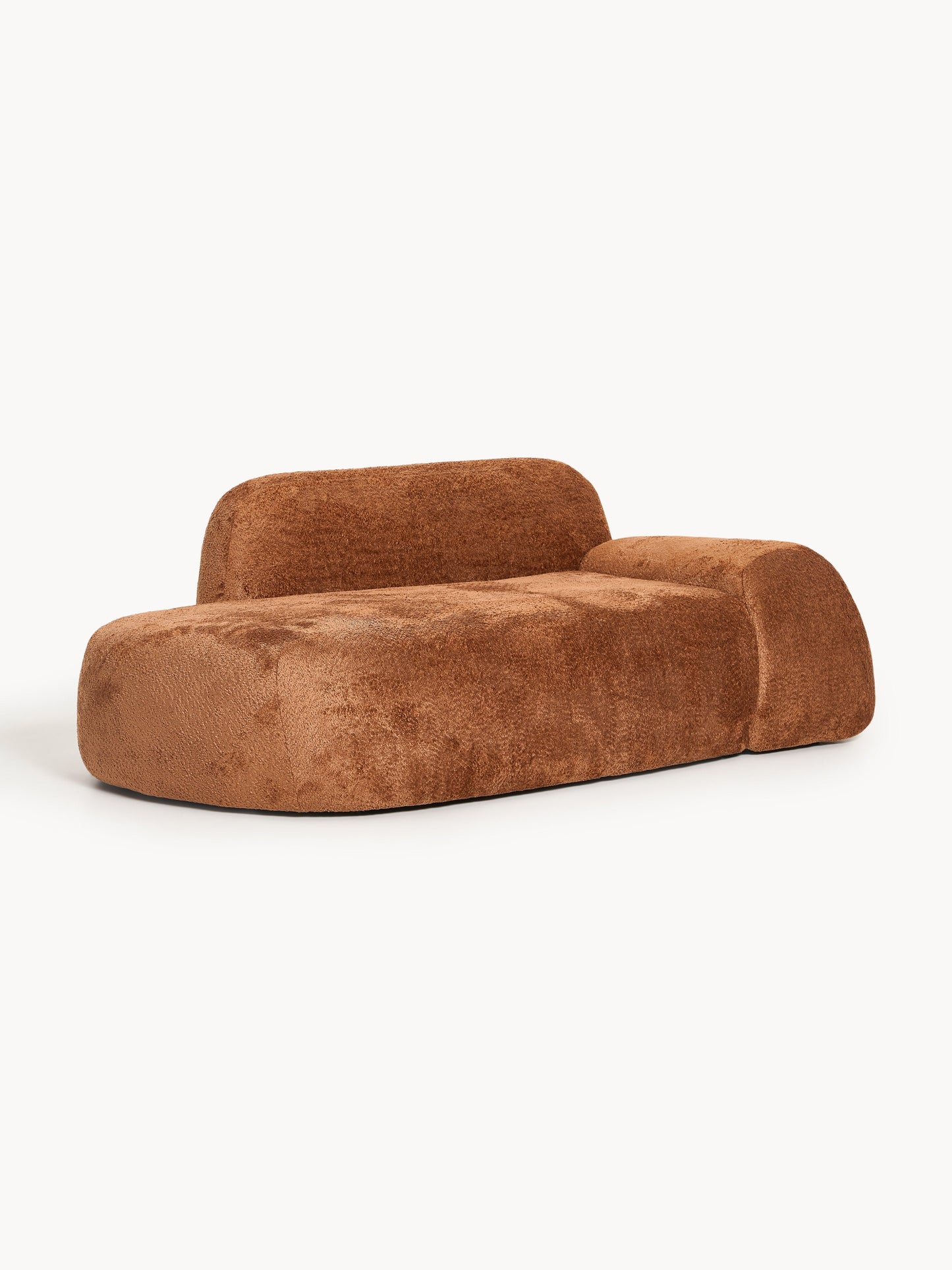 Wolke Teddy Bouclé Settee with Chaise Longue (2-Seater)