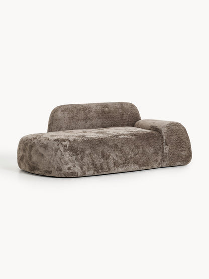 Wolke Teddy Bouclé Settee with Chaise Longue (2-Seater)