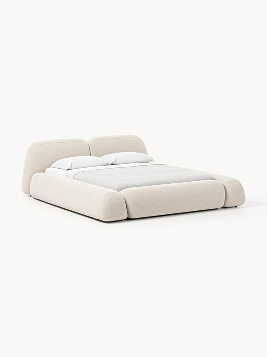 Wolke Upholstered Bed with Bouclé Cover