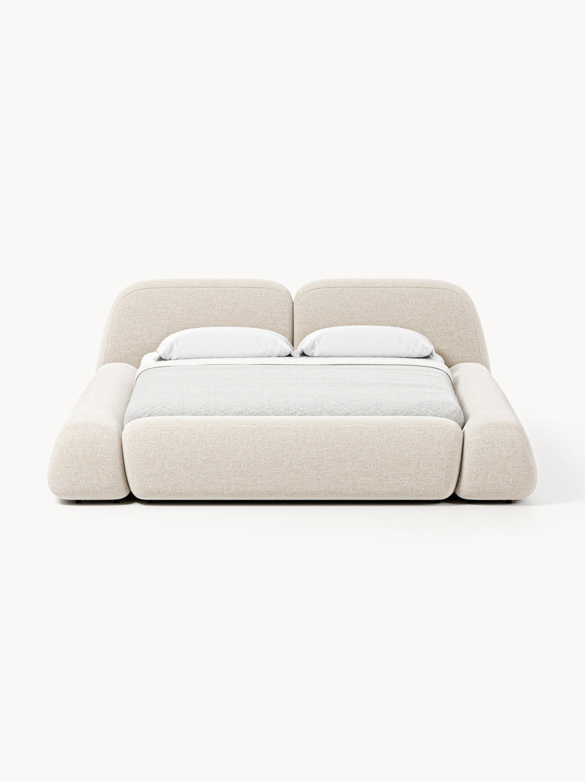Wolke Upholstered Bed with Bouclé Cover