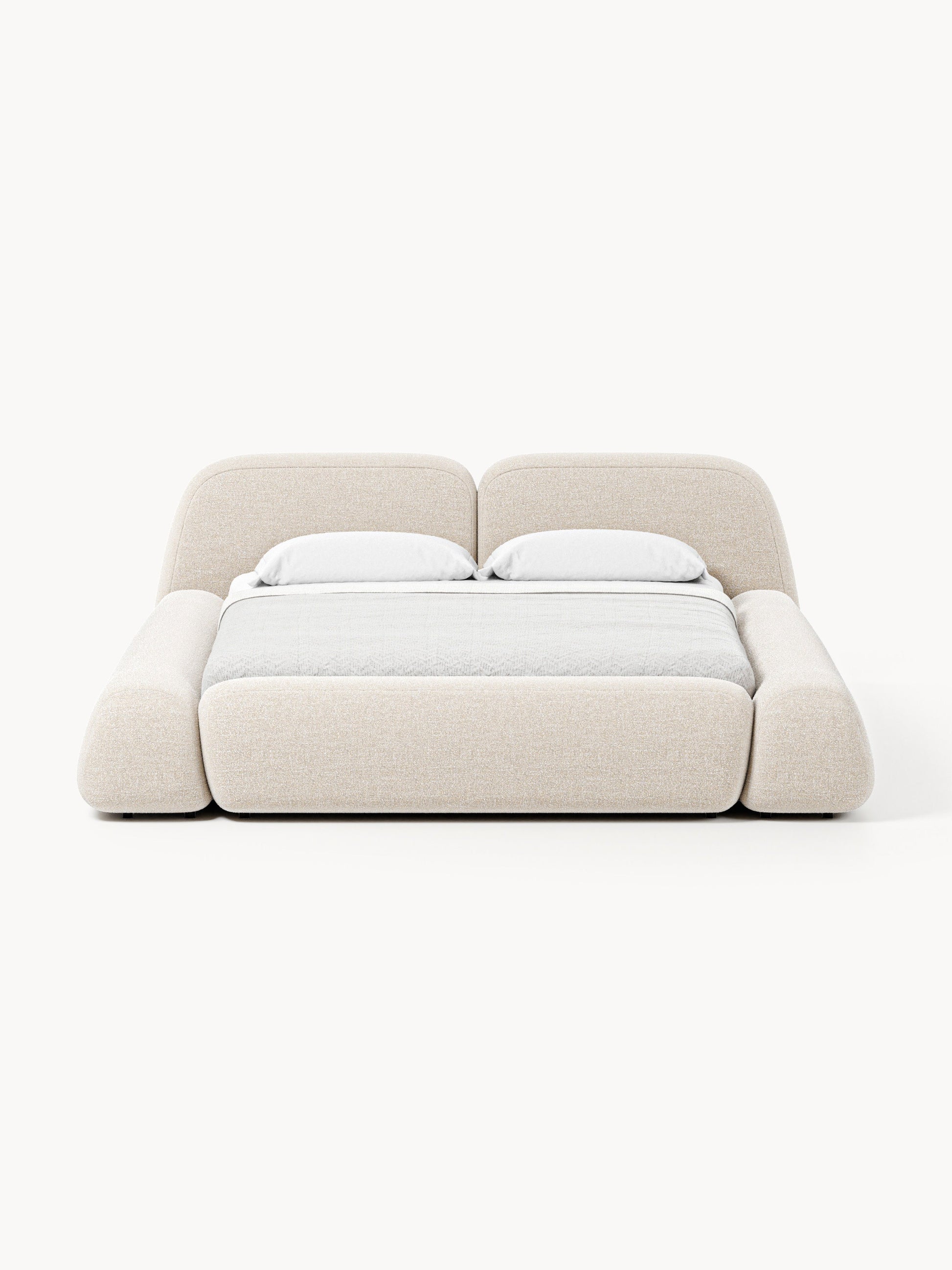 Wolke Upholstered Bed with Bouclé Cover